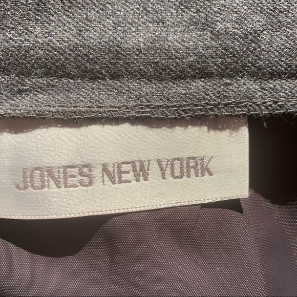 Jupe Droite En Laine Jones New York - Taille 4 - Longue - Marron - Occasion Très Bon état
